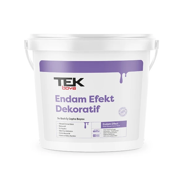 TEK ENDAM DEKORATİF SEDEF EFEKTLİ BOYA 0,75 LT GÜMÜŞ ürün görseli 1