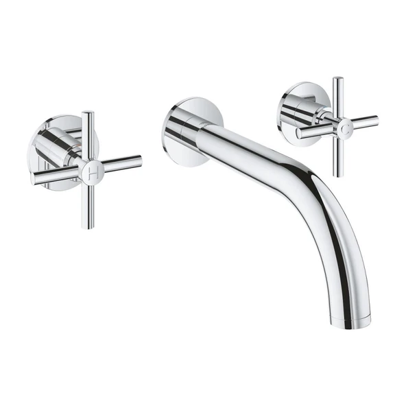 Grohe Atrio 3 Delikli Duvardan Ankastre Lavabo Bataryası (Sıva Üstü Grubu) Krom, 20661000 ürün görseli 1