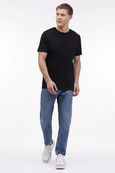 Lumberjack Ct102 0 Yaka Erkek Tshirt - Siyah - Resim 2
