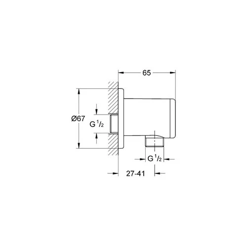 Grohe Relaxa Duş Çıkış Dirseği, Krom, 28626000 - Resim 2