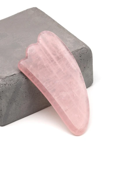 Pembe Kuvars Doğal Taş Gua Sha Yüz Masaj Taşı ürün görseli 1