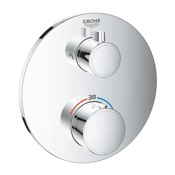 Grohe Grohtherm Termostatik Banyo/Duş Bataryası (Sıva Üstü Grubu), 2 Yollu, Krom, 24076000 ürün görseli 1