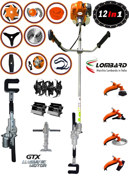 Lombard 13 Parça Özel Set Çapa Seti+ Yan tipi Benzinli Motorlu Tırpan + Zeytin Badem Hasat Makinası ürün görseli 1