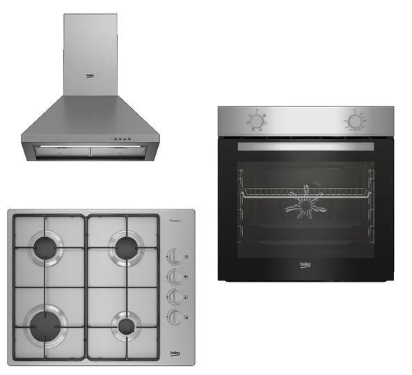 Beko Yeni Eco Inox Ankastre Set (BFM 310 I ( 21000 ) - BOMD D 6110 EI (64160)- ADP 61420 I) ürün görseli 1