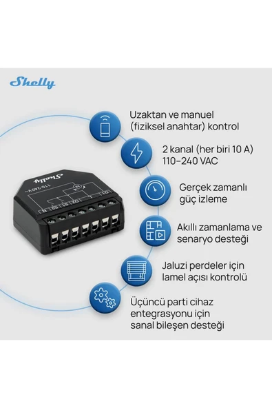 Shelly Shutter Akıllı Panjur Kontrol Rölesi - Resim 5