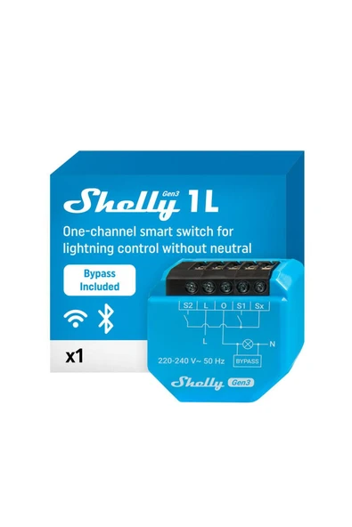 Shelly 1L Gen3 Nötrsüz Akıllı Röle ürün görseli 1