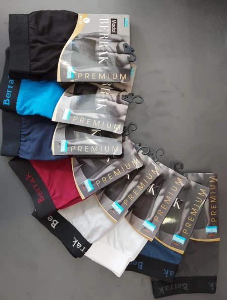 BERRAK 4476 ERKEK MODAL ÇOK RENKLİ LİKRALI BOXER 10 ADET ürün görseli 1