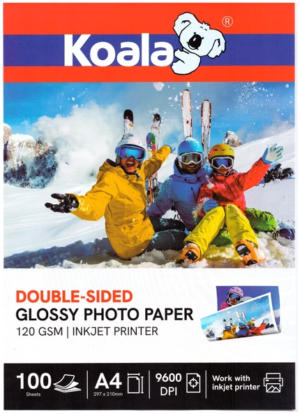 Koala Papers Canon E414 Yazıcı için Pg-46 Cl-56 Fotoğraf Kağıdı A4 Premium Parlak 120 gr 100 Yp ürün görseli 1
