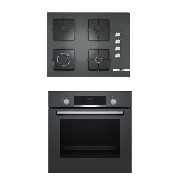Bosch 2li (POP7C9O12O-HBF514BH0T) antrasit Ankastre Set ürün görseli 1