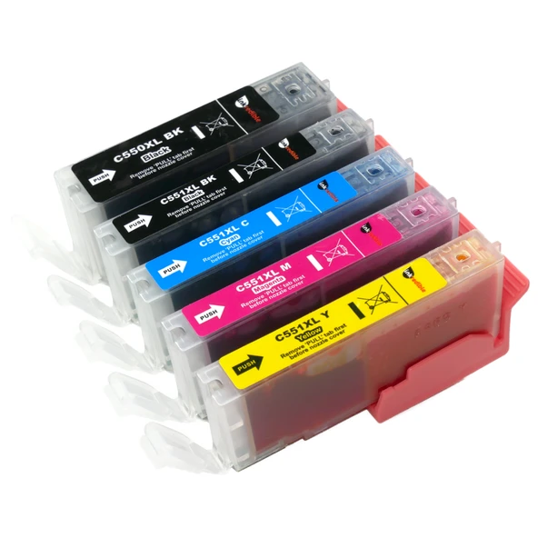 Xplus Canon Pixma İx6850  Kartuş Set 5 Renk Takım Muadil Yüksek Kapasite 550XL-551XL ürün görseli 1