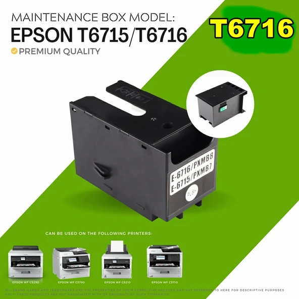Photo Print Epson WorkForce Pro WF-C5290DW T6716 Bakım Kiti (C13T671600) Maintenance Box Uyumlu Muadil Atık Tankı - 45.000 Sayfa ürün görseli 1