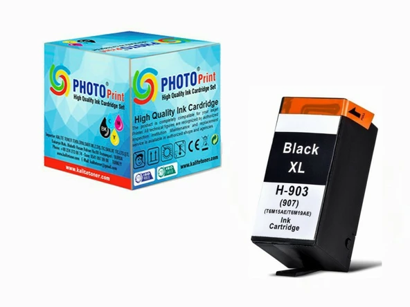 Photo Print Hp 903Xl T6M15Ae Siyah Muadil Kartuş Officejet 6950 / 6960 / 6970 / 6975  825 Sayfa ürün görseli 1