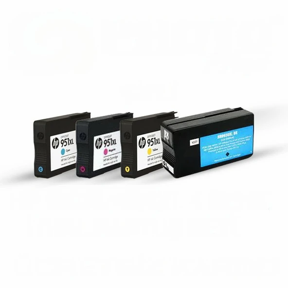 PHOTO PRİNT Hp 950XL/951XL 4 renk  Pro 8620/8610/8600/8100/251Dw İTHAL MUADİL KARTUŞ SETİ ürün görseli 1