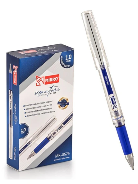 MİKRO MK-8526 İMZA KALEMİ MAVİ - Resim 3
