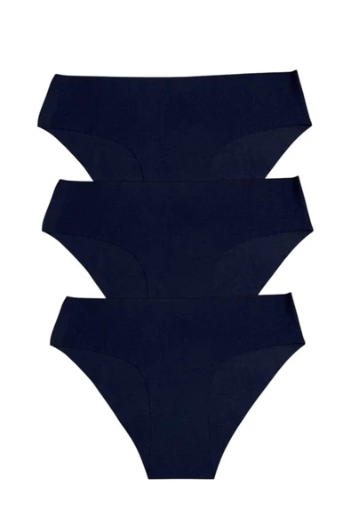İNSPİRA Kadın 3'lü Dikişsiz Lazer Kesim Iz Yapmaz Likralı Bikini Slip Külot ürün görseli 1