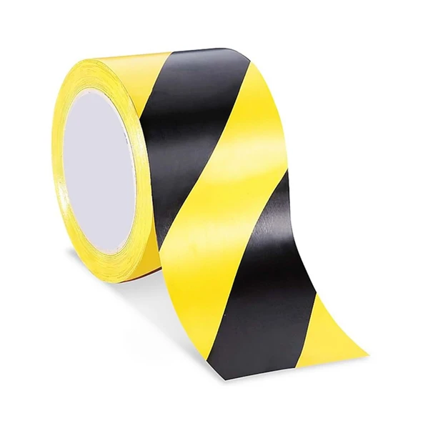 Zemin Yer İşaretleme Güvenlik Bandı Sarı Siyah 50 mm x 30 mt ürün görseli 1