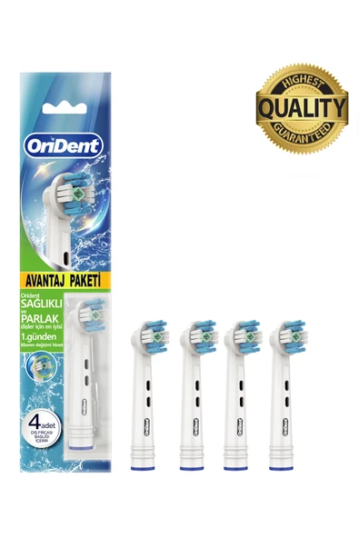 Orident Whitening Pro Oral B Uyumlu 4 Adet Yedek Başlık - Beyazlatma Teknolojisi & Premium Quality ürün görseli 1