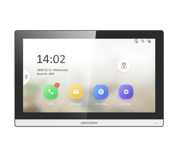 Hikvision DS-KH6350-WTE1 7" Wi-Fi Dokunmatik Ekranlı Çok Yönlü Mikrofon Villa Tipi İnterkom İç Ünite ürün görseli 1