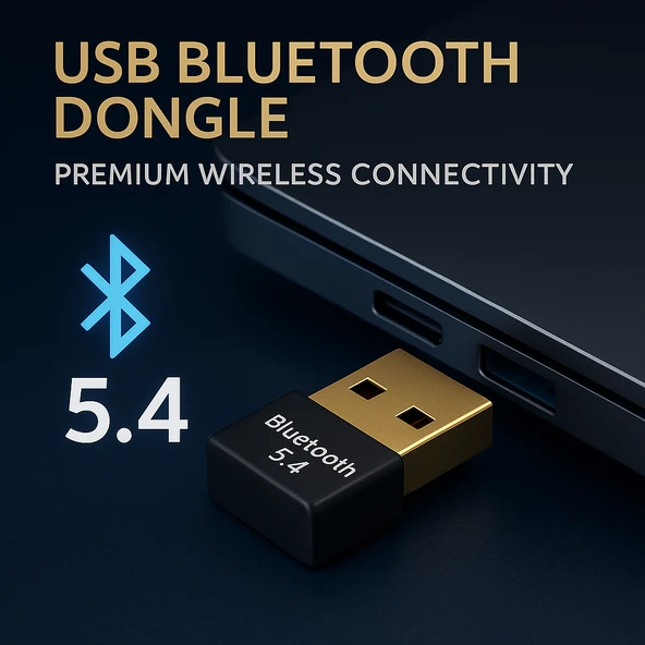 USB Bluetooth Dongle Pc Laptop Kablosuz Bluetooth 5.4 Adaptör V5.4 Bluetooth Aparatı ürün görseli 1