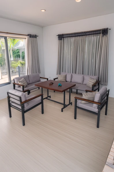 NEOKAS Bahce Mobilyası, Modern Balkon Mobilyası, Kafe Oturma Takımı, Teras Koltugu, 1+1+2+3+M ürün görseli 1