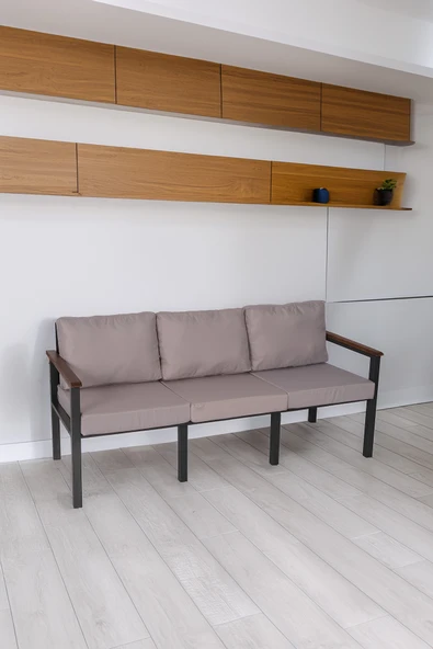 NEOKAS Bahce Mobilyası, Modern Balkon Mobilyası, Kafe Oturma Takımı, Teras Koltugu, 1 üçlü Koltuk ürün görseli 1