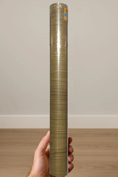 Yapışkanlı Asetat Kahverengi Ahşap Desenli 45x200 cm - 1 Adet ürün görseli 1