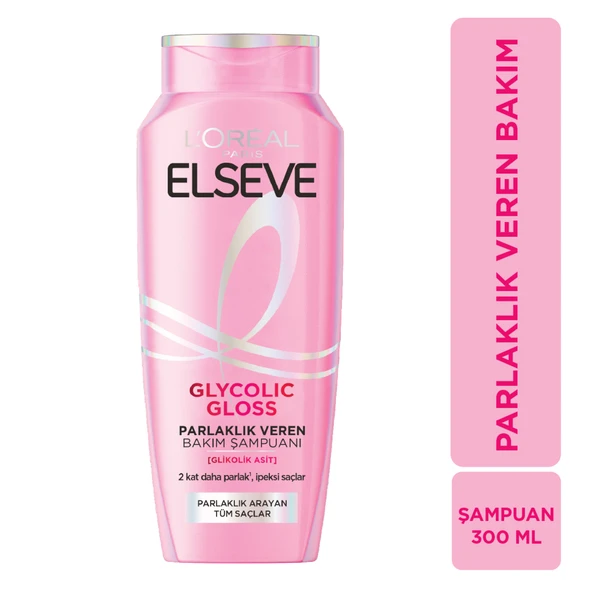 L'Oréal Paris Elseve Glycolic Gloss Parlaklık Veren Bakım Şampuanı 300ml ürün görseli 1