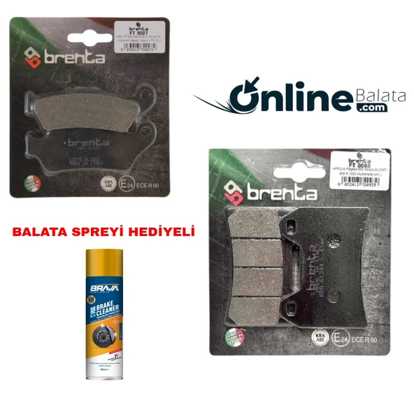 Kawasaki Z 300 Brenta Fren Balata Takımı Ön Ve Arka Ob4237 ürün görseli 1