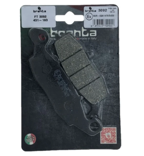 Suzukı Dl 650 V-Storm Brenta Ön Sol Fren Balata Ob ürün görseli 1