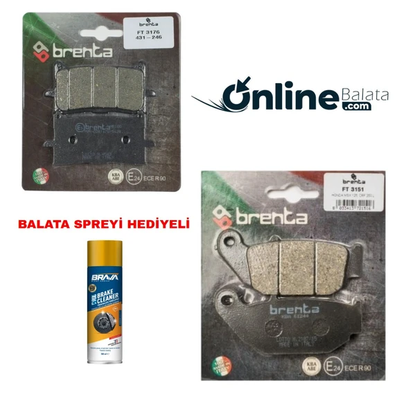 Honda Cb 250 R Brenta Fren Balata Takımı Ön Ve Arka Ob4278 ürün görseli 1