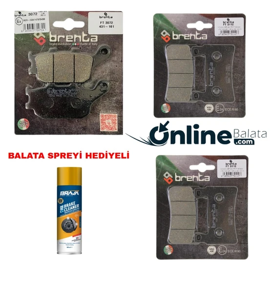 Honda Cbr 600 F 2007 Ve Cesi Brenta Fren Balata Takımı Ön Ve Arka Ob4254 ürün görseli 1