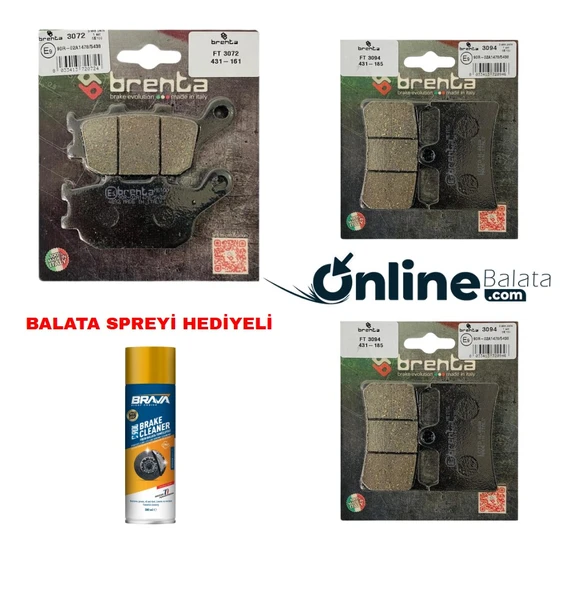 Yamaha Mt-10 Brenta Fren Balata Takımı Ön Ve Arka Ob4248 ürün görseli 1