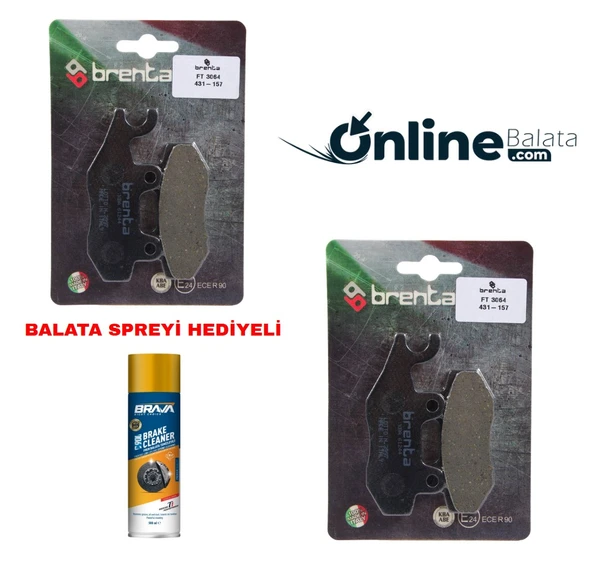 Kawasakı Ninja 300 Brenta Fren Balata Takımı Ön Ve Arka Ob4242 ürün görseli 1
