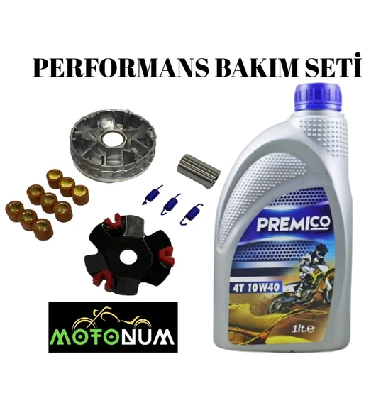 Kuba Space 50 Pro Performans Ön Varyatör Yağlı Bakım seti Premico 10w40 M1410 ürün görseli 1