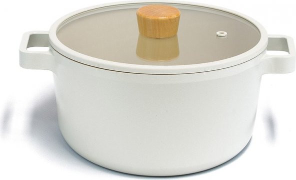 Neoflam Fika Cam Kapaklı Alüminyum Döküm Derin Tencere 26 x 13 cm. ürün görseli 1