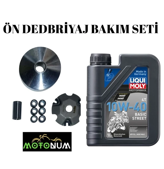 Mondial 50 Air Time Yarım Ön Varyatör Yağlı Bakım seti Liqui Moly Street 10w40 M2203 ürün görseli 1