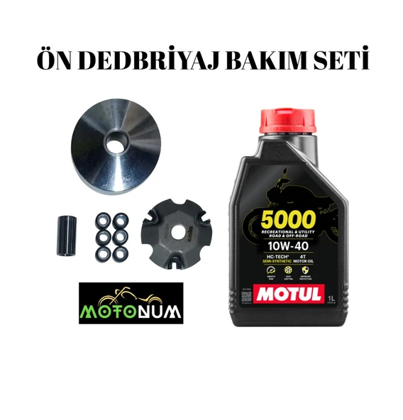Mondial 50 Znu Ec Yarım Ön Varyatör Yağlı Bakım seti Motul 5000 10w40 M1706 ürün görseli 1