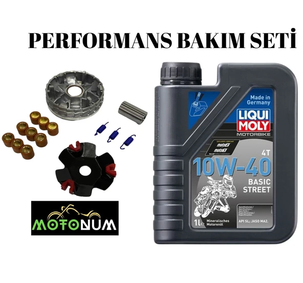 Rks Blazer 50 Performans Ön Varyatör Yağlı Bakım seti Liqui Moly Street 10w40 M1519 ürün görseli 1