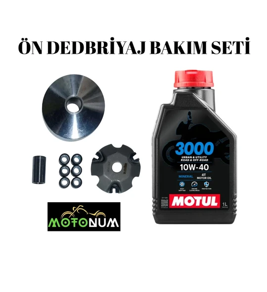 Mondial Revival 50 Yarım Ön Varyatör Yağlı Bakım seti Motul 3000 10w40 M1607 ürün görseli 1