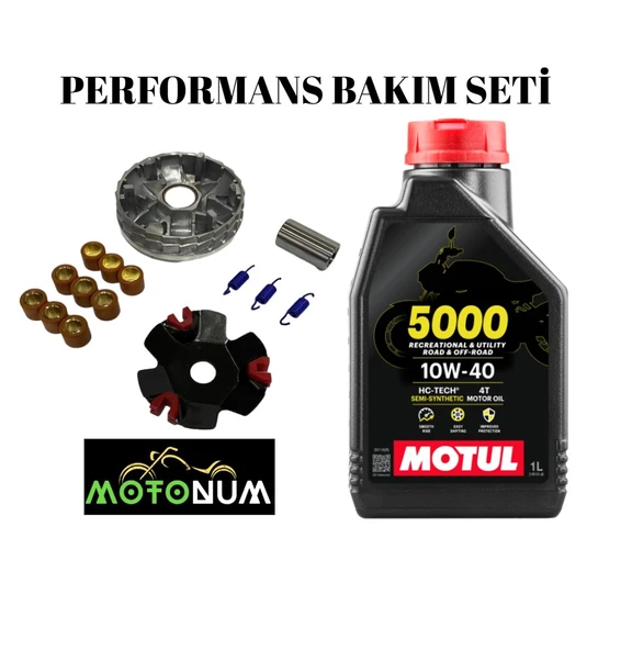 Mondial Eagle 50 Performans Ön Varyatör Yağlı Bakım seti Motul 5000 10w40 M1009 ürün görseli 1