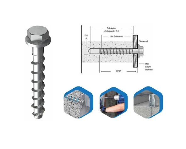 10x100 Beton Vidası-10'Lu PAKET ürün görseli 1