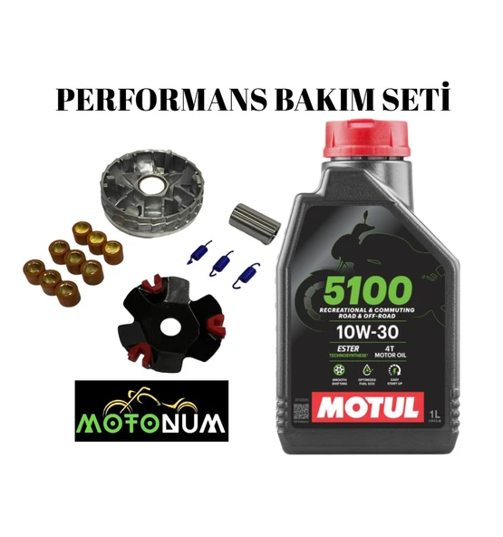 Kuba Trendy 50 Performans Ön Varyatör Yağlı Bakım seti Motul 5100 10w40 M1114 ürün görseli 1