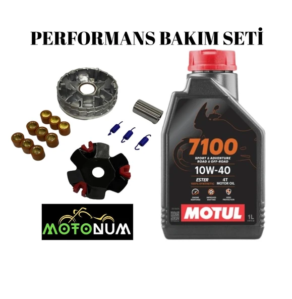 Mondial Eagle 50 Performans Ön Varyatör Yağlı Bakım seti Motul 7100 10w40 M1209 ürün görseli 1