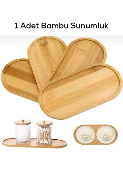 Mithra Life Bambu Oval Sunum Servis Tepsisi Tabağı Yağdanlık Sabunluk Altlığı MIT1223 ürün görseli 1