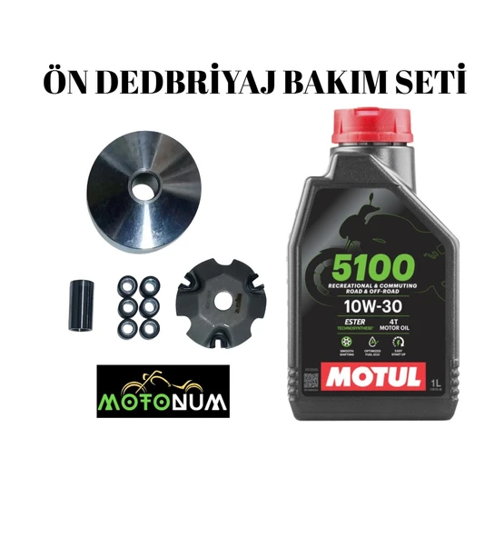 Mondial 50 Znu Ec Yarım Ön Varyatör Yağlı Bakım seti Motul 5100 10w40 M1806 ürün görseli 1