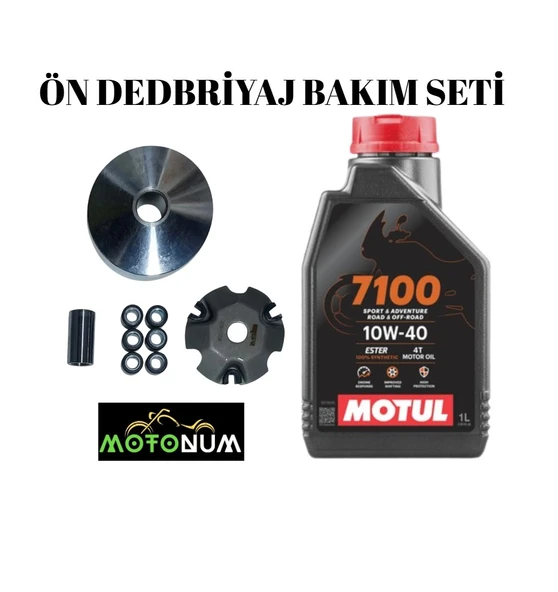 Rks Pollo Uyumlu Yarım Ön Varyatör Yağlı Bakım seti Motul 7100 10w40 M1921 ürün görseli 1