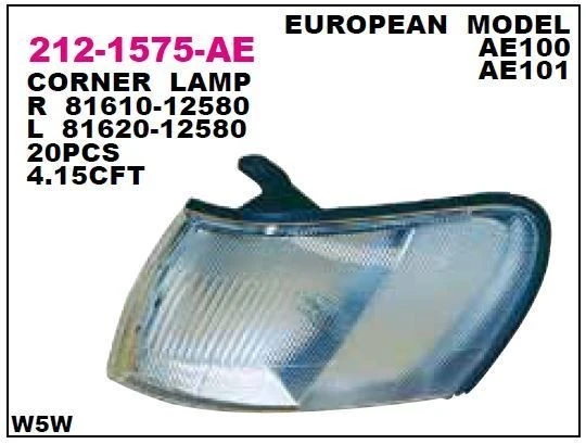 COROLLA 1995-1998 SİNYAL LAMBASI SOL BEYAZ ÇIKINTISIZ DEPO ürün görseli 1