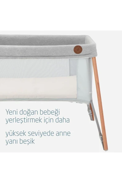 MAXİ-COSİ Iris 2 'si Bir Arada Anne Yanı Beşik ve Taşınabilir Çift Katlı Park Yatak Beyond Grey Eco ürün görseli 1