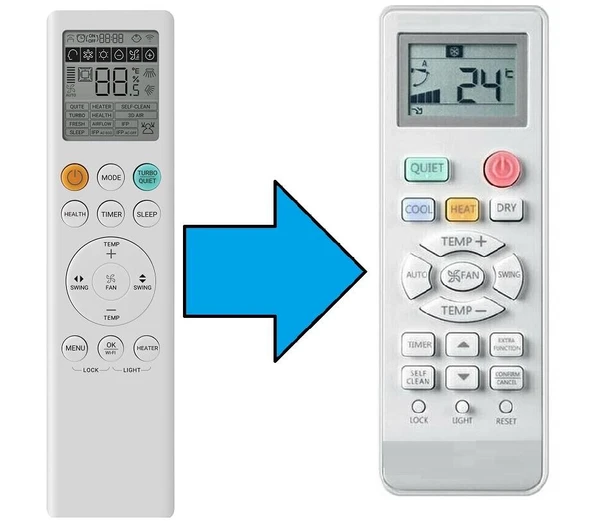 dijitsu ile uyumlu Model SLN 48000 Salon Tipi Klima Kumandası ürün görseli 1