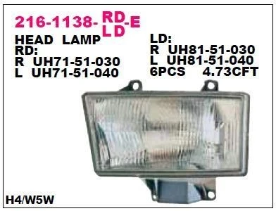 MAZDA B2500 2000-2002 ÖN FAR LAMBA SAĞ DEPO ürün görseli 1